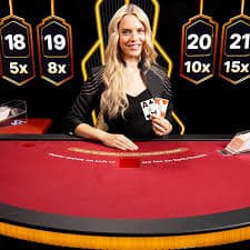 Live-dealer table broadcast showing multi-camera feed, dealer, and betting interface on bosplay slot